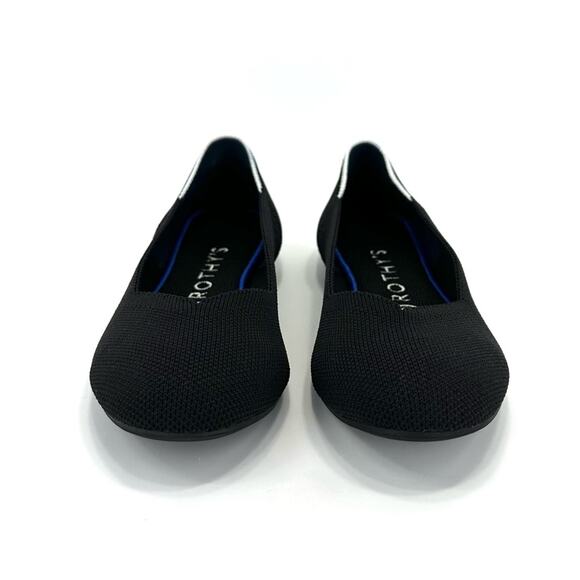 Rothy's Ballet Flats Size 7 Black Knit Eco-Friendly Sustainable Vegan Round-Toe - Picture 12 of 13